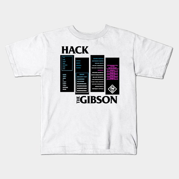 Hack the Gibson Kids T-Shirt by ClayGrahamArt